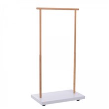 Perchero de madera y blanco con ruedas HomCom