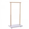 Perchero de madera y blanco con ruedas HomCom