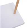 Perchero de madera y blanco con ruedas HomCom