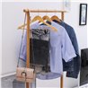 Perchero de madera y blanco con ruedas HomCom