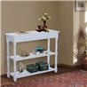 Mueble de recibidor con estantes blanco HomCom