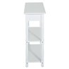 Mueble de recibidor con estantes blanco HomCom
