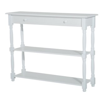 Mueble de recibidor con estantes blanco HomCom