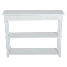 Mueble de recibidor con estantes blanco HomCom