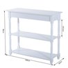 Mueble de recibidor con estantes blanco HomCom