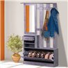 Mueble de recibidor gris ceniza con espejo HomCom