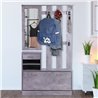 Mueble de recibidor gris ceniza con espejo HomCom