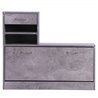 Mueble de recibidor gris ceniza con espejo HomCom