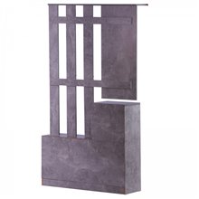 Mueble de recibidor gris ceniza con espejo HomCom