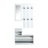 Mueble de recibidor blanco con espejo HomCom