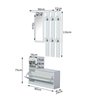 Mueble de recibidor blanco con espejo HomCom