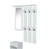 Mueble de recibidor blanco con espejo HomCom