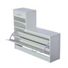 Mueble de recibidor blanco con espejo HomCom