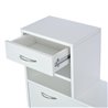 Mueble de recibidor blanco con espejo HomCom