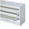 Mueble de recibidor blanco con espejo HomCom