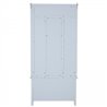Mueble de recibidor con perchero y espejo blanco HomCom