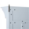 Mueble de recibidor con perchero y espejo blanco HomCom