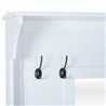 Mueble de recibidor con perchero y espejo blanco HomCom