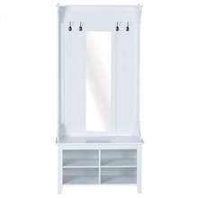 Mueble de recibidor con perchero y espejo...