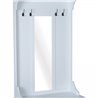 Mueble de recibidor con perchero y espejo blanco HomCom