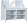 Mueble de recibidor con perchero y espejo blanco HomCom