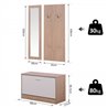 Mueble de recibidor 3 piezas madera HomCom