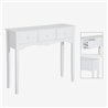 Mueble de recibidor con 3 cajones blanco HomCom