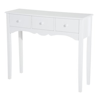 Mueble de recibidor con 3 cajones blanco HomCom