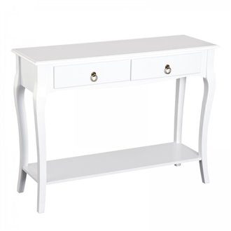 Mueble de recibidor con 2 cajones blanco HomCom