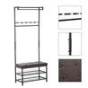 Mueble de recibidor con perchero y asiento HomCom