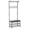 Mueble de recibidor con perchero y asiento HomCom