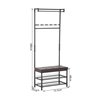 Mueble de recibidor con perchero y asiento HomCom