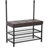 Mueble de recibidor con perchero y asiento HomCom
