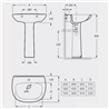 Lavabo para pedestal o semipedestal Zoom Roca