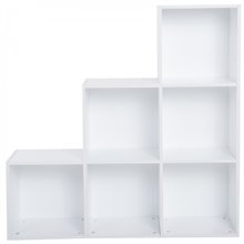 Estantería 6 cubos escalera HomCom