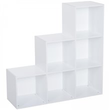 Estantería 6 cubos escalera HomCom