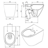 Inodoro cisterna alta rimflush Sanlife Unisan