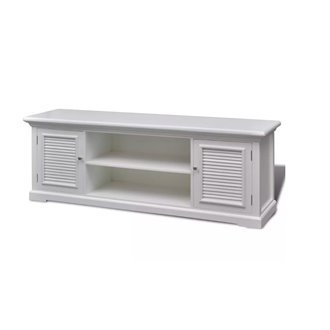 Mueble de televis&oacute;n 2 puertas blanco VidaXL