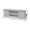 Mueble de televis&oacute;n 2 puertas blanco VidaXL