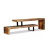 Mueble de televis&oacute;n 2 partes ajustable reciclado VidaXL