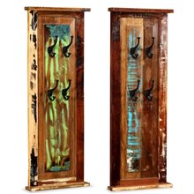 Percheros de pared madera reciclada VidaXL