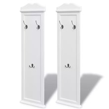 Percheros de pared blancos VidaXL