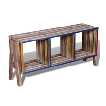Mueble de televisón 3 estantes multicolor VidaXL