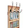 Perchero de pared ''Live your life in the moment'' VidaXL