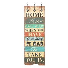 Perchero de pared frase ''Home'' VidaXL