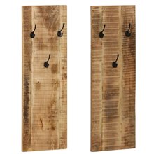 Percheros de pared de madera VidaXL