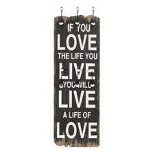 Perchero de pared frase ''Love Live'' VidaXL