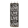 Perchero de pared frase ''Love Live'' VidaXL