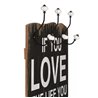 Perchero de pared frase ''Love Live'' VidaXL