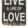 Perchero de pared frase ''Love Live'' VidaXL